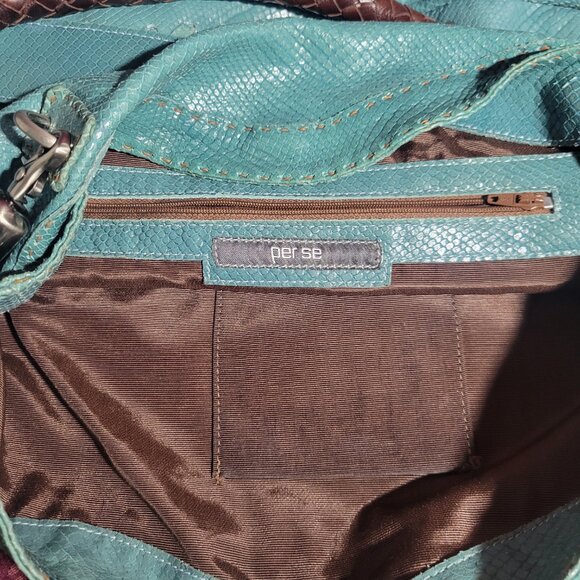 Per Se Green Snakeskin with Woven Leather Straps - Picture 5 of 5